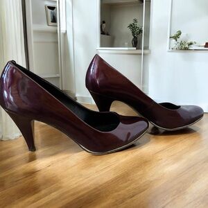 👛 (ANY 2/$25) CALL IT SPRING Patent Purple 3” Heel Pumps